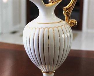 1950's White and Gold Italian Pitcher (Rare)