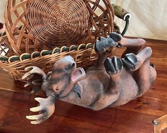 laughing moose figurine