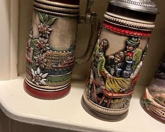 Coors and Budweiser collectible steins