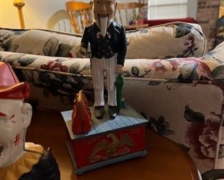 Uncle Sam cast iron mechanical bank