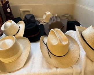 vintage straw hat fedoras, size 7