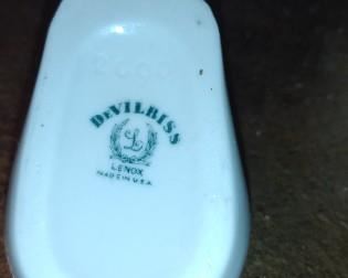 ANTIQUE, DECO RARE LENOX GREEN MARK RABBIT (DeVILBISS), PERFUME HOLDER, ATOMIZER