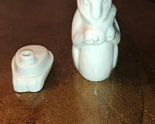  ANTIQUE, DECO GREEN MARK LENOX RABBIT PERFUME HOLDER ATOMIZER