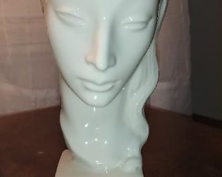 RARE ANTIQUE GREEN MARK LENOX ART DECO BUST HEAD VASE 