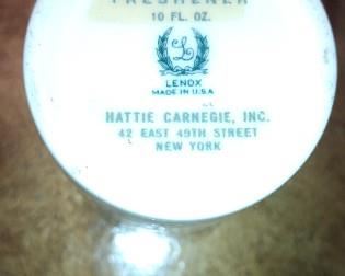 ANTIQUE, ART DECO, GREEN MARK LENOX PORCELAIN SKIN FRESHENER (HATTIE CARNEGIE)