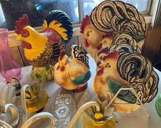 Chicken Cookie Jars and Plates