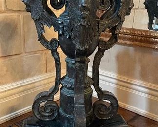 Vintage Wrought Iron Street Torchiere Floor Lamp. Photo 2 of 2.