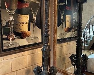 Vintage Wrought Iron Street Torchiere Floor Lamp. Photo 1 of 2.