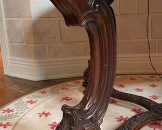 Mainland-Smith Flame Mahogany Entry Table. Measures 48" D x 35" H. Photo 5 of 5.