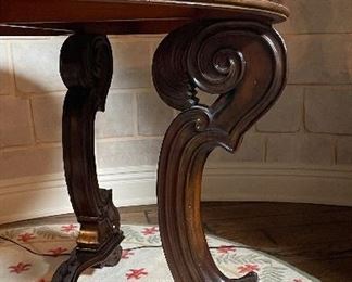 Mainland-Smith Flame Mahogany Entry Table. Measures 48" D x 35" H. Photo 4 of 5.