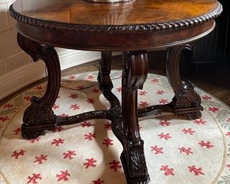 Mainland-Smith Flame Mahogany Entry Table. Measures 48" D x 35" H. Photo 1 of 5.