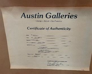 Alvar, "The Violinist" #2. Signed & Numbered Lithograph. Circa 1968. Photo 2 of 2.