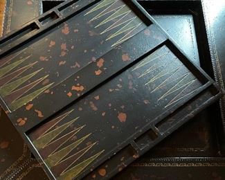 Mainland-Smith Mahogany Choate Game Table with Reversible Top For Chess, Checkers & Backgammon. Measures "32" x 32.” Photo 4 of 6.