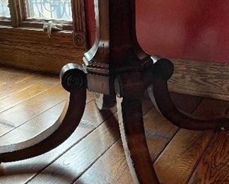 Mainland-Smith Mahogany Choate Game Table with Reversible Top For Chess, Checkers & Backgammon. Measures "32" x 32.” Photo 6 of 6.