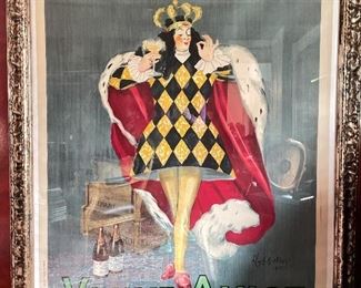 Crémant du Roi - Veuve Amiot 1922 Leonetto Cappiello Vintage Poster. Measures 49" x 64." Photo 1 of 2.