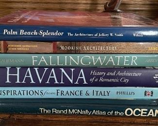 Palm Beach Spendor, Falling Water, Inspirations from France & Italy Coffee Table Books.