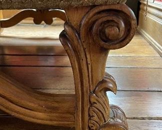 Century Daybed with Carved Oak Frame and Finials. Measures 90" W x 42" D. Photo 7 of 7.