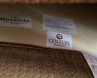 Century Daybed with Carved Oak Frame and Finials. Measures 90" W x 42" D. Photo 4 of 7.