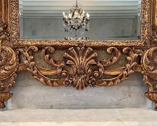 Antique Regency Style Mirror. Measures 92" x 32" W. Photo 3 of 3.