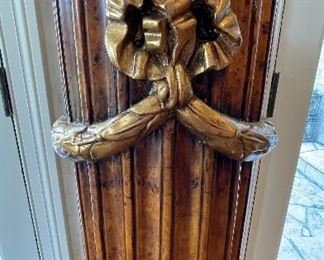 Fluted Gilt-Wood Pedestal. Measures 60" H x 9.5" D. Photo 2 of 2.