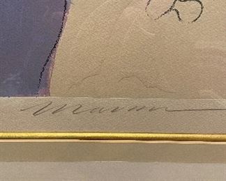 Maimon, "Marie" Signed & Numbered Serigraph. No: 114/235. Measures 23" W x 31" H Unframed. Photo 3 of 4.