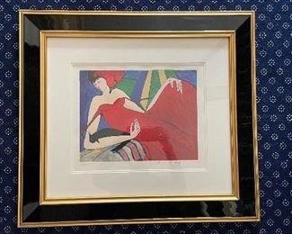 Linda Le Kinff. Signed & Numbered Lithograph. Measures 15" x 12" Unframed. NO: 73/350. Photo 1 of 3.