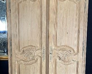 Century White-Washed Cabinet / Armoire. Measures 84" H x 24" D x 54" W.