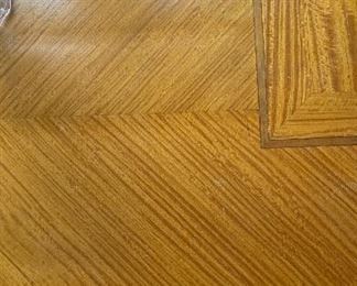 Antique Maple Writing Desk with Brass Pulls. Measures 60" W x 27" D x 30" H. Photo 2 of 4.