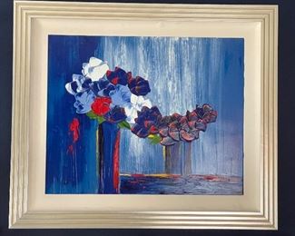 Jaline Pol Signed and Numbered Serigraph. Measures 36" x 28.5" Unframed. NO: 31/95. Photo 1 of 3.