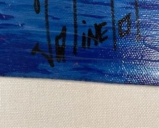 Jaline Pol Signed and Numbered Serigraph. Measures 36" x 28.5" Unframed. NO: 31/95. Photo 2 of 3.