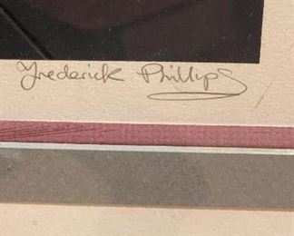 Frederick Phillips, "Reverie," Signed & Numbered Lithograph. AP 24/50. Measures 36" x 36." Photo 3 of 3.