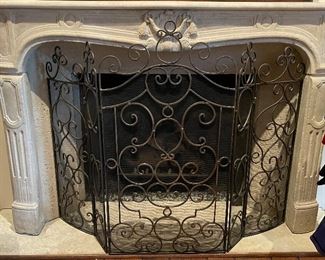 Wrought Iron Fireplace Screen.