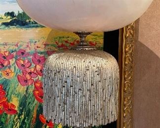 Britt Carter Hollywood Regency Silver Tassel Floor Lamp. Photo 1 of 2.