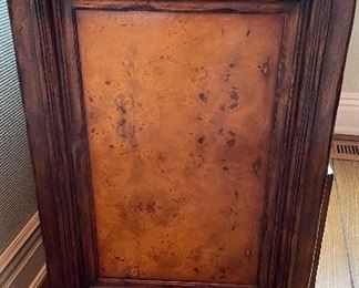 Britt Carter Asian-Style Chest with Decorative Brass Pulls. Measures 33" W x 80" H x 14" D. Photo 3 of 4.