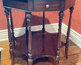 Maitland-Smith Moroccan-Style Side Table. Measures 28" H x 31" D. Photo 1 of 3.