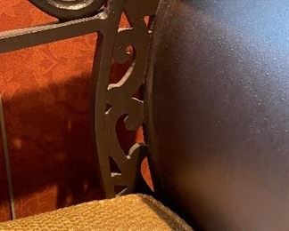 Britt Carter Metal Day Bed with Neutral Upholstered Mattress. Measures 80" W x 38" D. Photo 5 of 6.