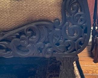 Britt Carter Metal Day Bed with Neutral Upholstered Mattress. Measures 80" W x 38" D. Photo 6 of 6.