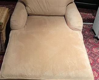 Ultra-Suede Upholstered Chaise Lounger - 2 Available. Each Measures 36" W x 60" D. Photo 1 of 2.