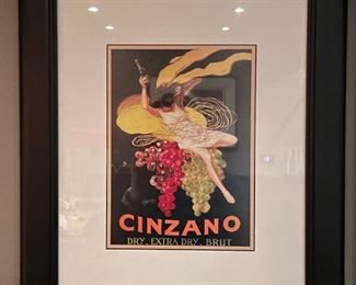 Cinzano Framed Poster.
