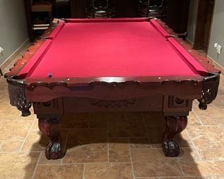 Pool Table. Playable Felt Measures 8' 4" x 4' 2." Photo 1 of 3.
