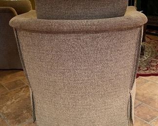 Marge Carson Upholstered Swivel Chairs - 4 Available. Each Measures 38" W x 44" D. Photo 3 of 3.