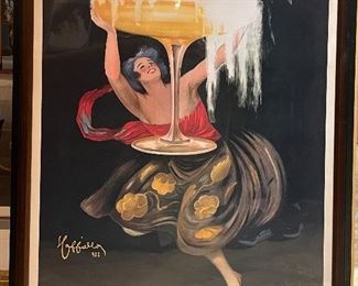 Antique Leonetto Cappiello Poster, Contratto. Measures 23" x 34" Unframed. Photo 1 of 3.