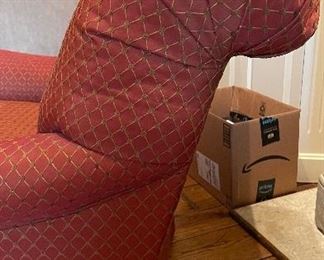 Pair of Britt Carter Upholstered Club Chairs. Each Measures 32" W x 38" D. Photo 3 of 4.