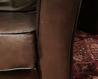 Leather Oversize Swivel Chairs / Home Theatre Chairs -2 Available. Each Measures 48" W x 37" D. Photo 2 of 3.