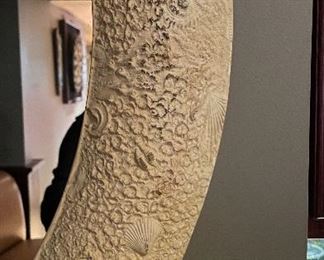 Round Faux Fossil Mirror. Photo 2 of 2.