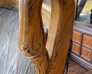 Set of 4 Gooseneck Chairs with Flame Stitch Upholstery. Photo 2 of 4.