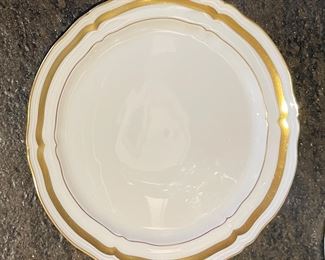 Ceraline Limoges Gold Rim China - 30 Pieces:
6 Dinner Plates, 6 Soup Bowls, 6 Bread & Butter, 6 Salad Plates, 6 Cups & Saucers. Photo 1 of 2.