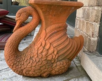 Swan Pedestal Side Table.