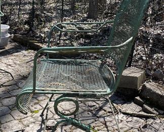 Set of 4 Vintage Woodard Springer Rockers. Photo 2 of 3.