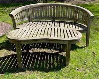 Teak Bench and Cocktail Table. Photo 1 of 2.